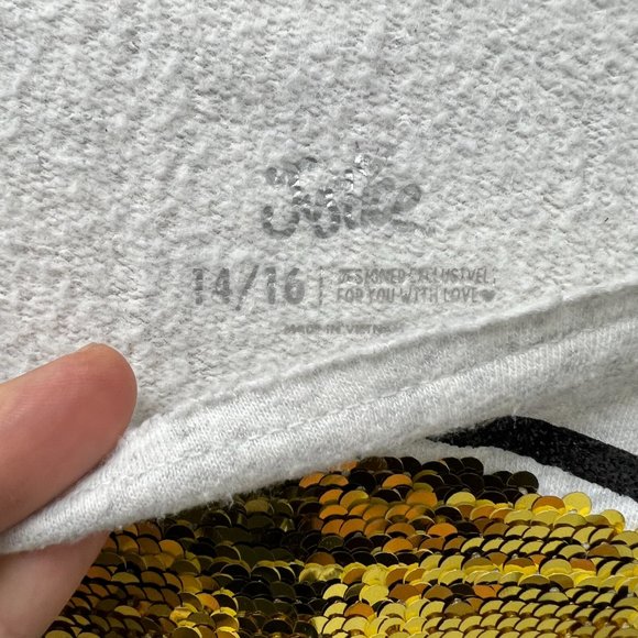 Justice Girls 14/16 Peace Logo Sweatshirt - Picture 3 of 3